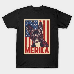 French Bulldog Merica 4th Of July T-Shirt